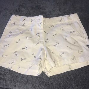 Adorable Girls Shorts White with Silver Anchors